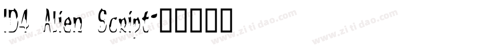 ID4 Alien Script字体转换